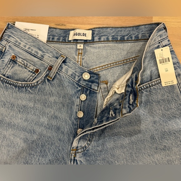 NEW AGOLDE 28 V-Waist High-Rise Straight Baggy Jeans Anthropologie
Faded Denim - Picture 8 of 15
